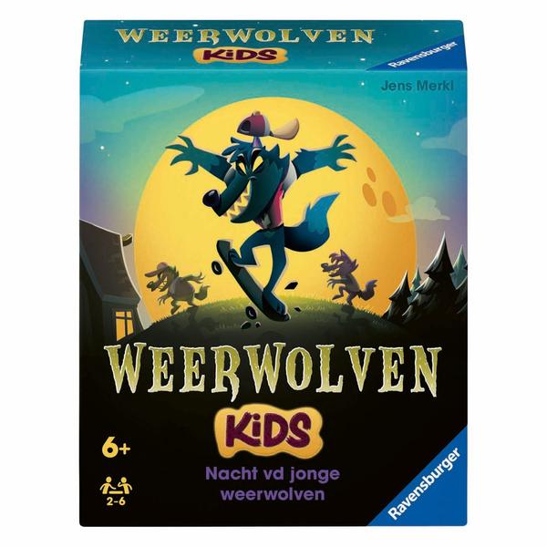 Ravensburger - Weerwolven kids - Nacht van de jonge weerwolven - Voor kinderen vanaf 6 jaar voor 2 tot 6 spelers- Speeltijd:- De spellen van Ravensburger hebben één ding gemeen: ze zijn van een goede kwaliteit en geven veel speelplezier. Ontdek de spannendste en leukste spellen voor groot en klein.- Wat is leuker dan spellen spelen met mensen uit je vrienden- en familiekring? Spelletjes doen brengt mensen samen en verbindt generaties. .- Ontdek ons uitgebreide aanbod – van traditionele tot innovatieve spellen voor iedere leeftijdspellen voor kinderen, voor het gezin, voor volwassenen, kaart- en dobbelspellen en educatieve spellen - voor iedereen zit er wel wat bij **Spelers:** 2-6 spelers**Leeftijd:** vanaf 6 jaar 
