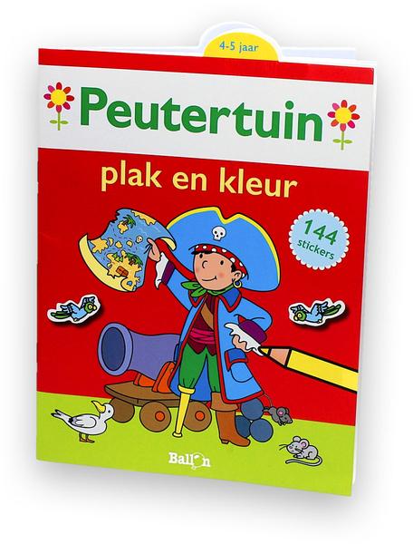 Peutertuin sticker- kleurboek piraat, 4+
