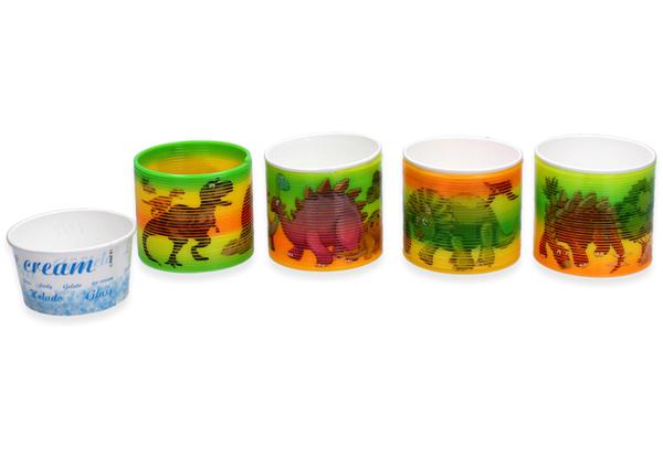 Ijsbekers met trapveer dino